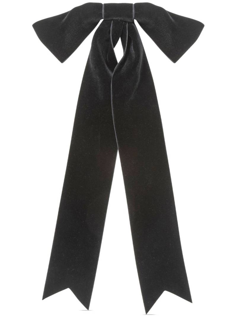 Jennifer Behr Jacqueline velvet bow - Black von Jennifer Behr