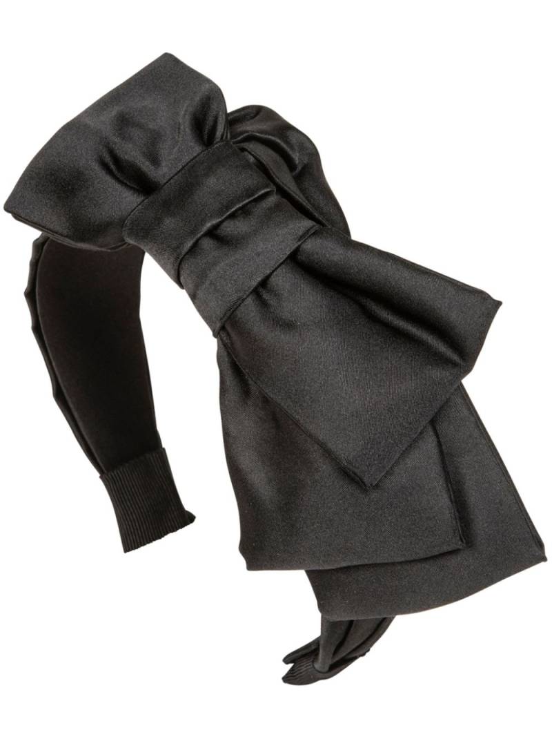 Jennifer Behr Karmen bow silk headband - Black von Jennifer Behr