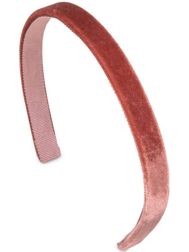 Jennifer Behr Lacey velvet headband - Pink von Jennifer Behr