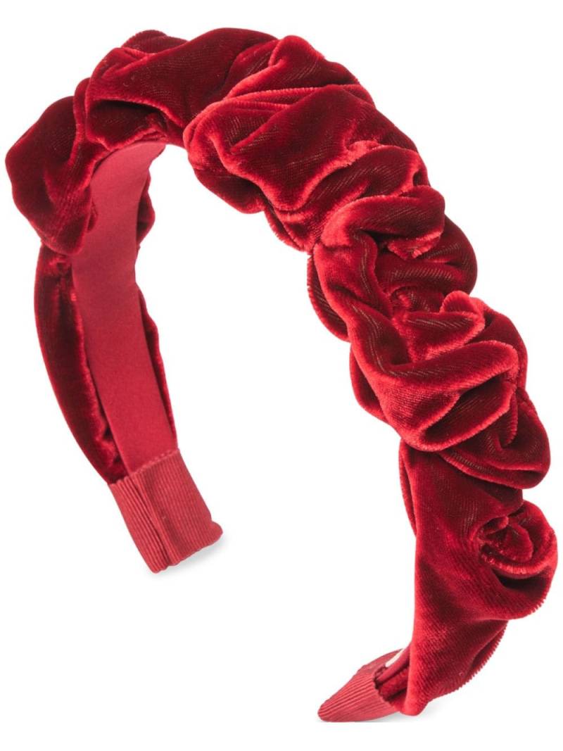 Jennifer Behr Lia velvet headband - Red von Jennifer Behr