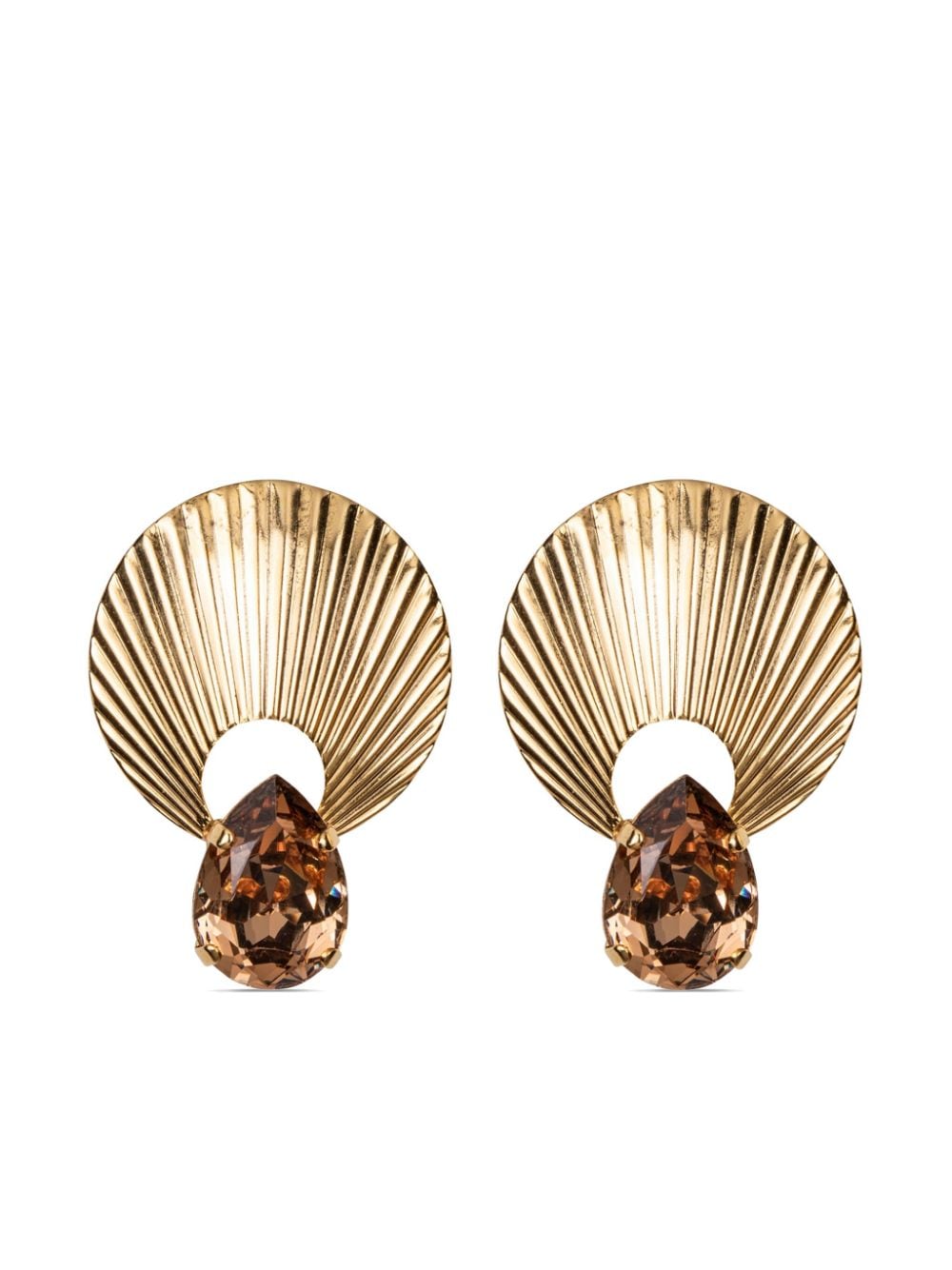 Jennifer Behr Luana crystal-embellished earrings - Gold von Jennifer Behr