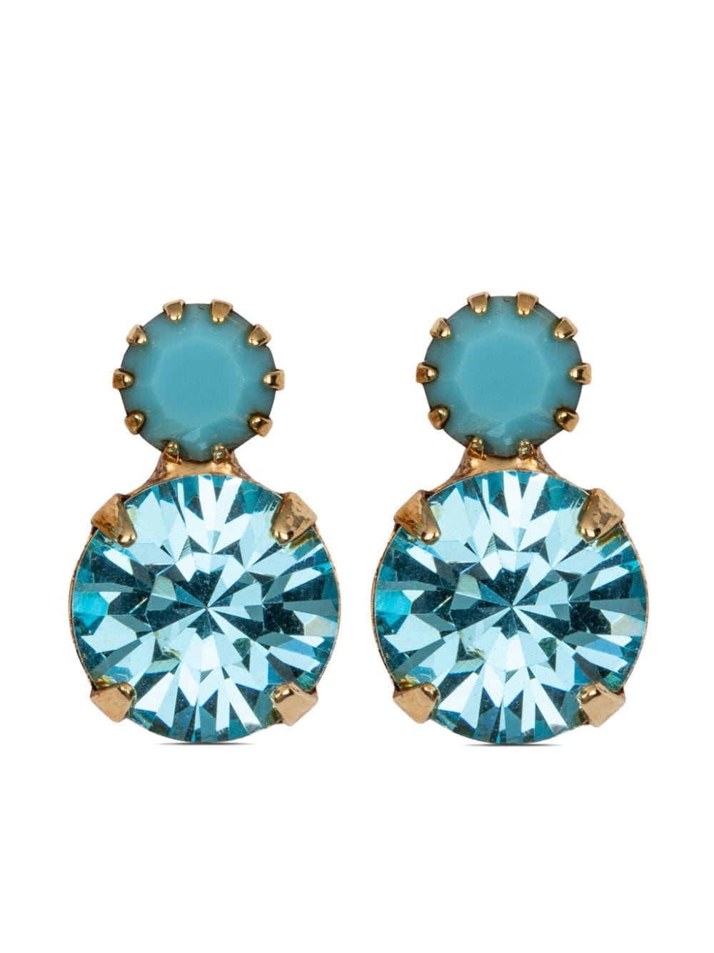 Jennifer Behr Mila crystal drop earrings - Blue von Jennifer Behr