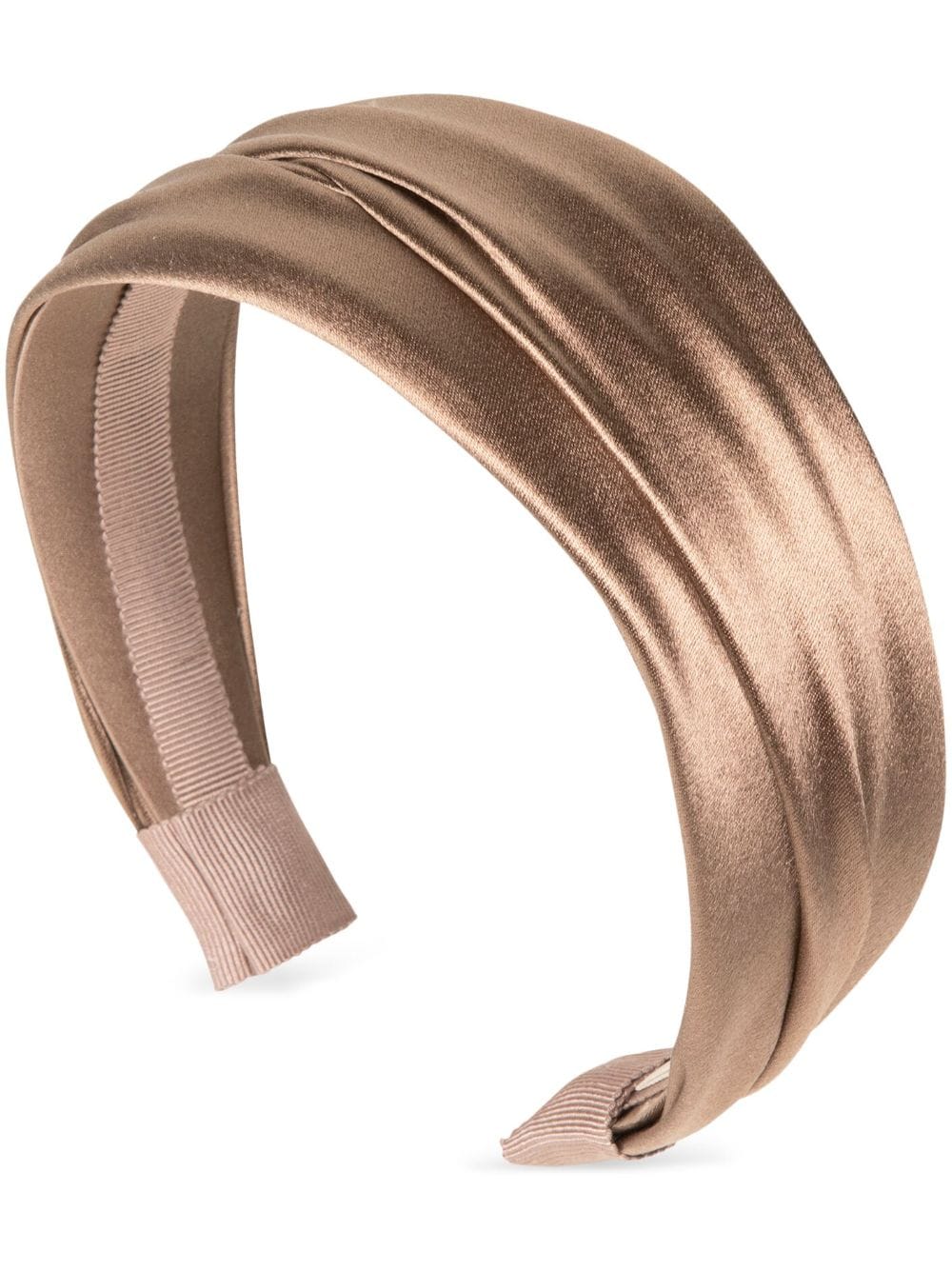 Jennifer Behr Natasha satin-finish headband - Brown von Jennifer Behr