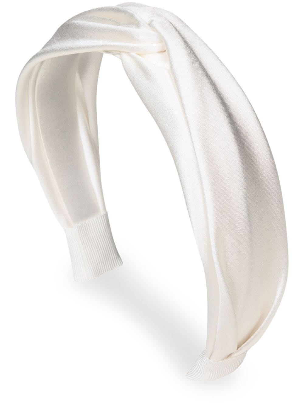 Jennifer Behr Petite Twist silk headband - White von Jennifer Behr