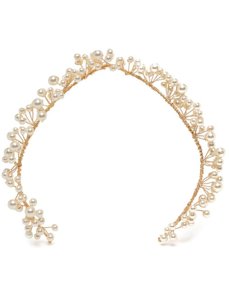 Jennifer Behr Primavera pearl-encrusted headband - Gold von Jennifer Behr