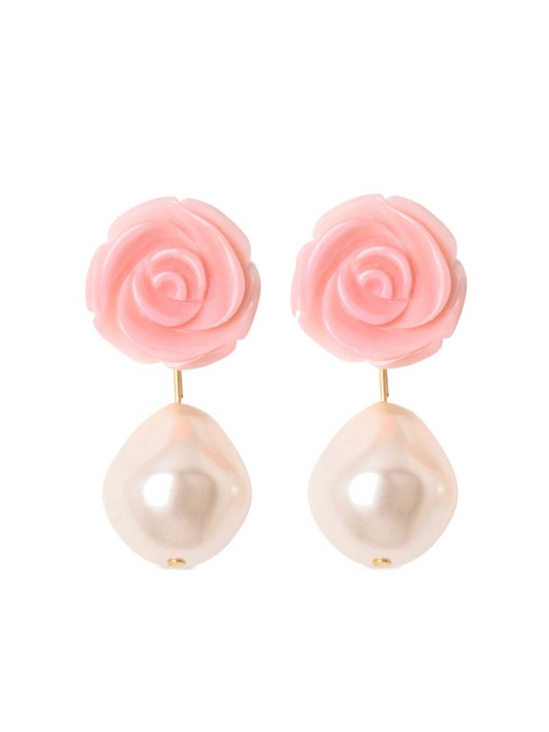 Jennifer Behr Telma floral drop earrings - Pink von Jennifer Behr