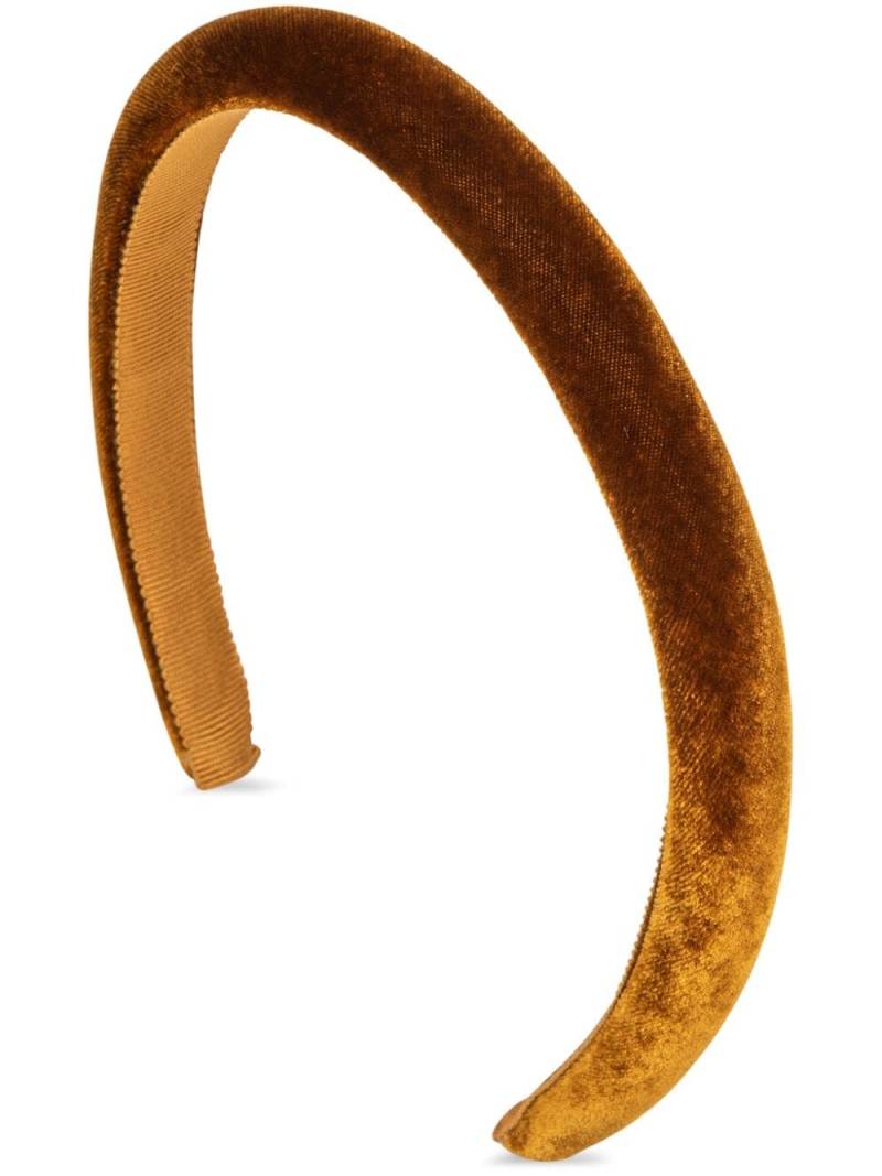 Jennifer Behr Tiana velvet headband - Orange von Jennifer Behr