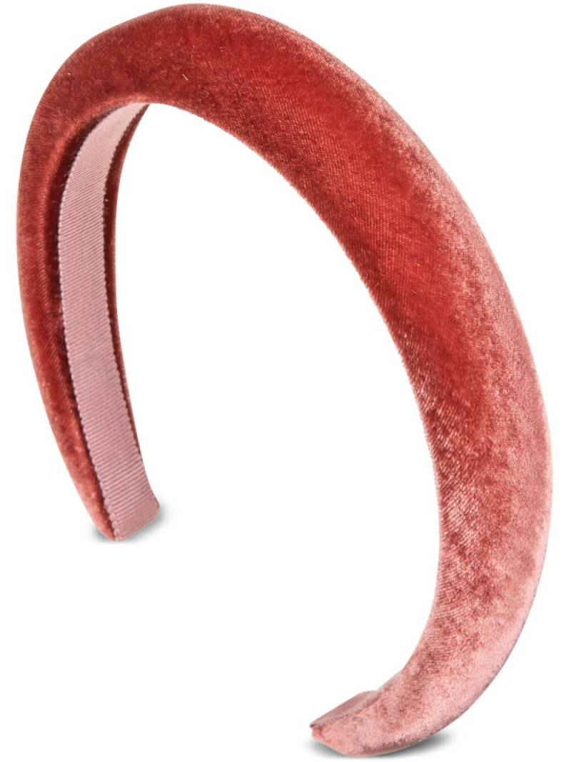 Jennifer Behr Tori velvet headband - Pink von Jennifer Behr