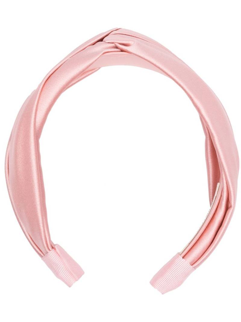 Jennifer Behr knot-detail wide hairband - Pink von Jennifer Behr