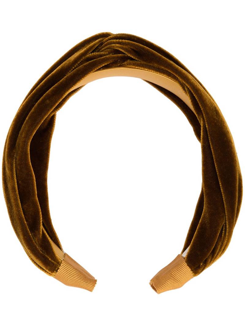 Jennifer Behr ruched velvet headband - Yellow von Jennifer Behr