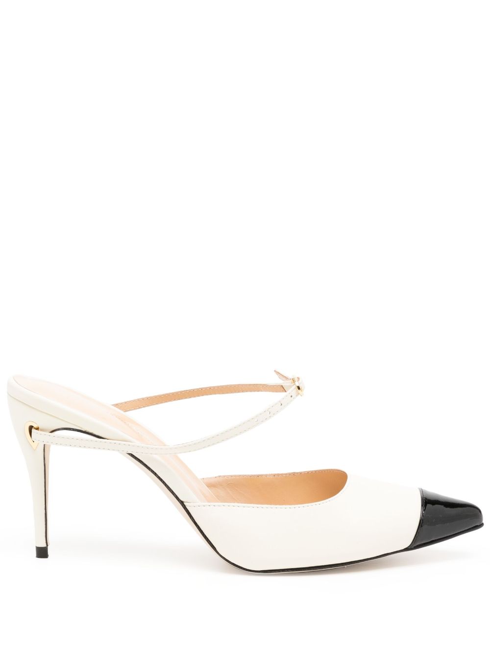 Jennifer Chamandi Giuseppe 85mm pointed-toe mules - White von Jennifer Chamandi