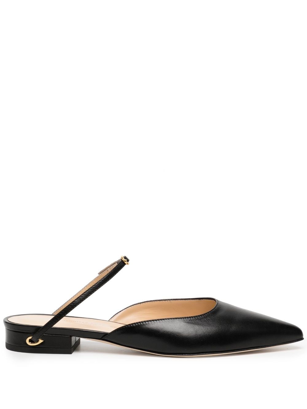 Jennifer Chamandi Giuseppe pointed-toe leather pumps - Black von Jennifer Chamandi