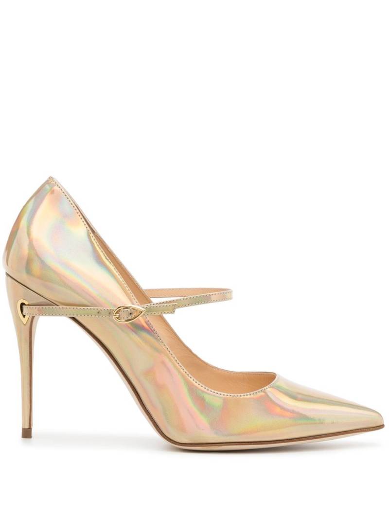 Jennifer Chamandi Lorenzo 105mm leather pumps - Gold von Jennifer Chamandi