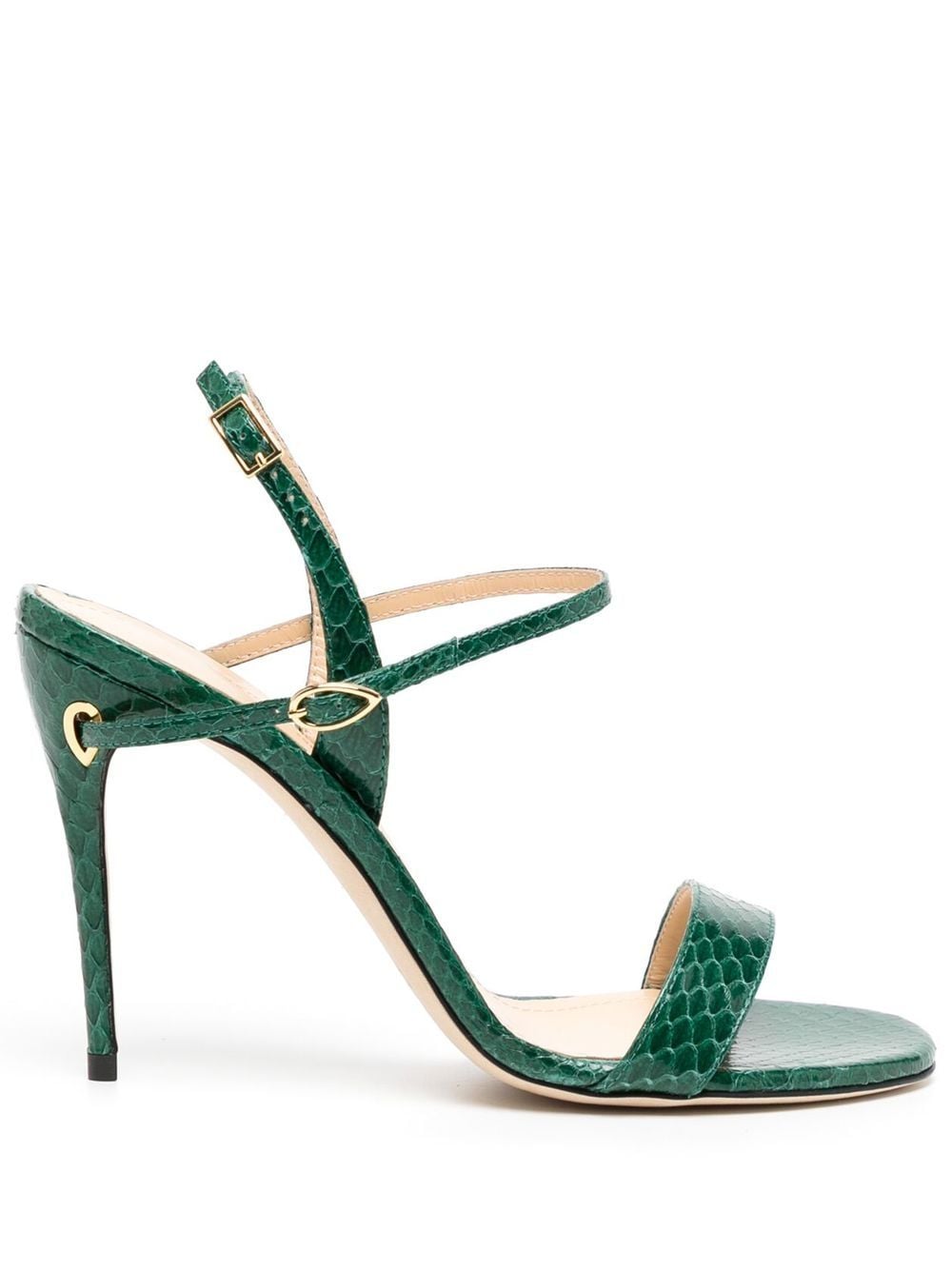 Jennifer Chamandi Tommaso 105mm leather sandals - Green von Jennifer Chamandi