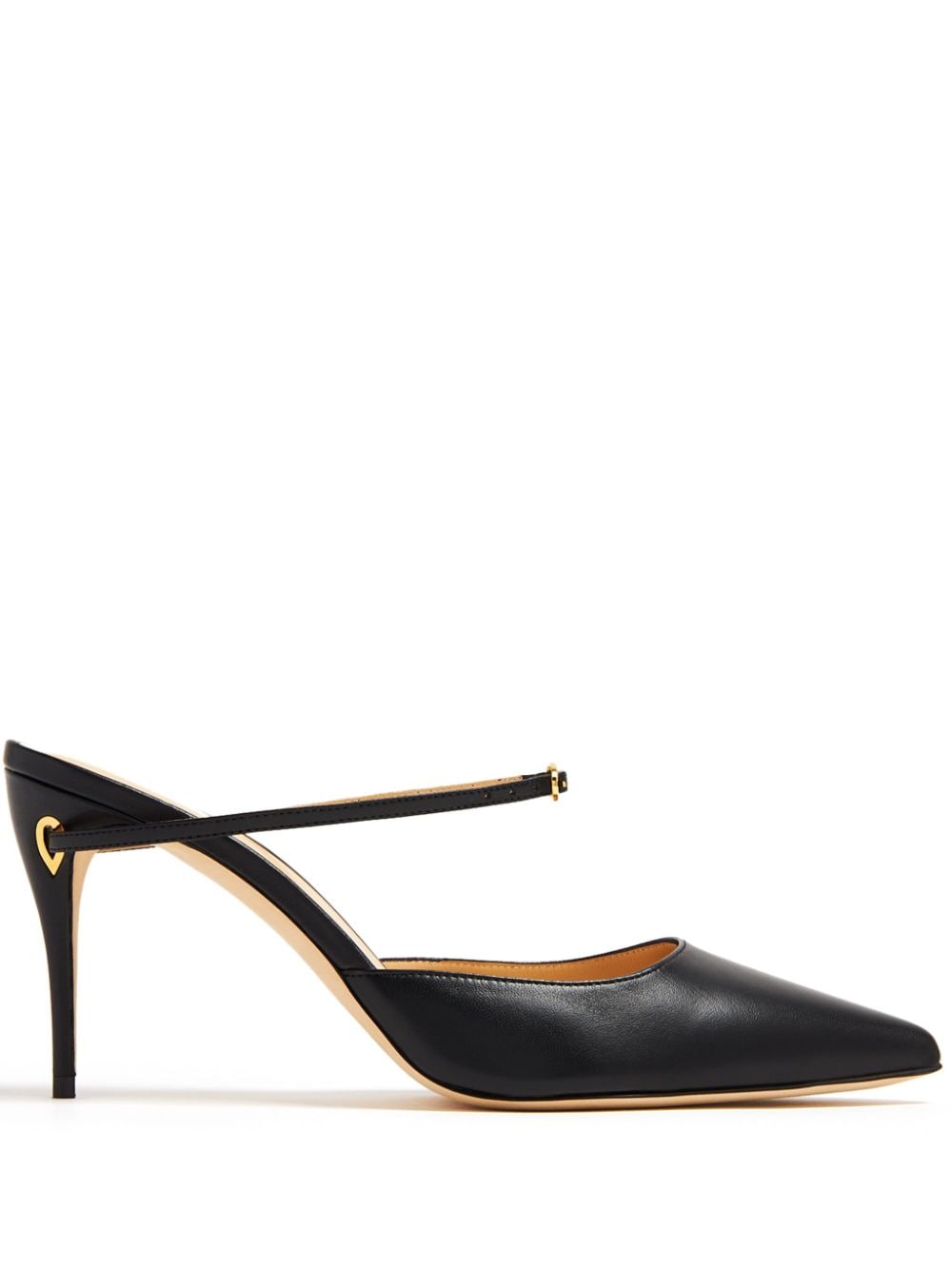 Jennifer Chamandi pointy-toe leather mules - Black von Jennifer Chamandi