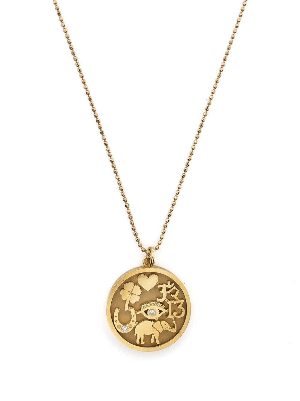 Jennifer Meyer 18kt yellow gold diamond Good Luck necklace von Jennifer Meyer