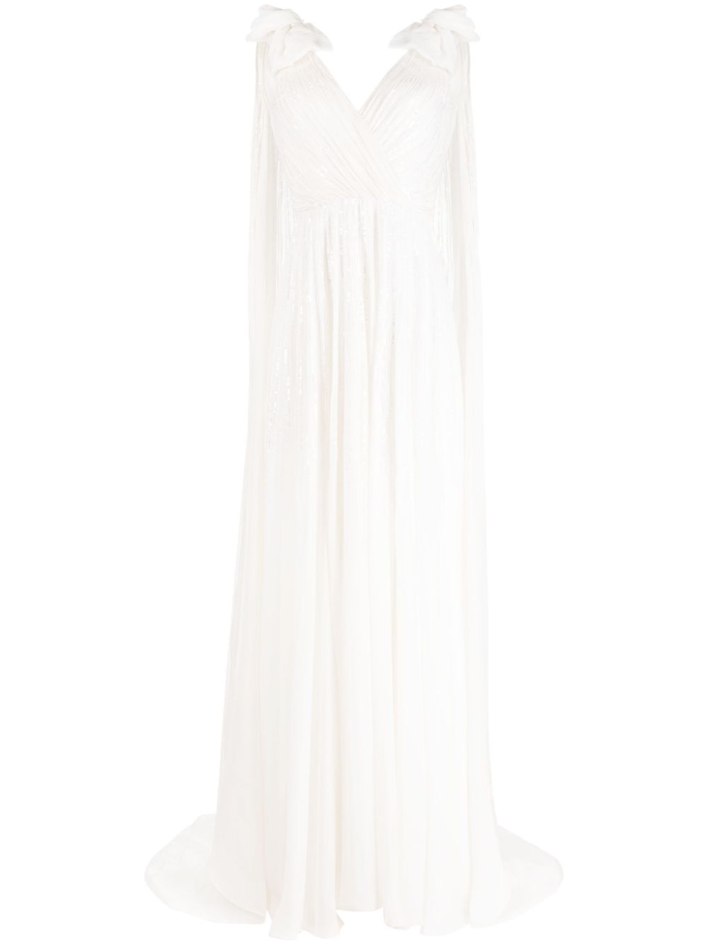 Jenny Packham Alma pleated sequin bridal gown - White von Jenny Packham