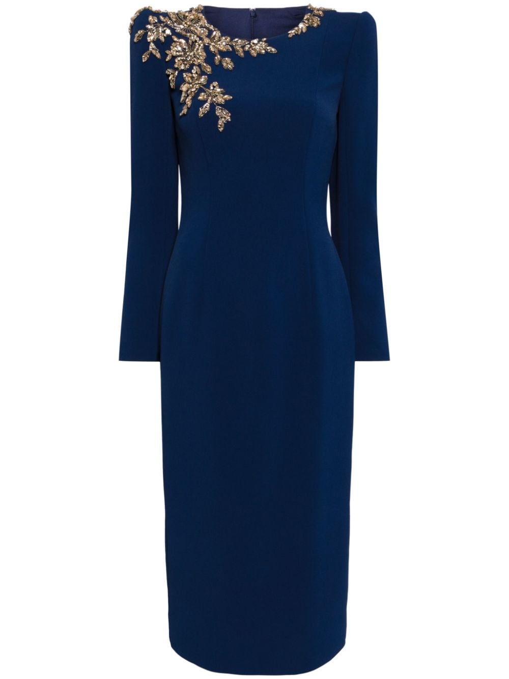 Jenny Packham Angel Eyes crepe midi dress - Blue von Jenny Packham