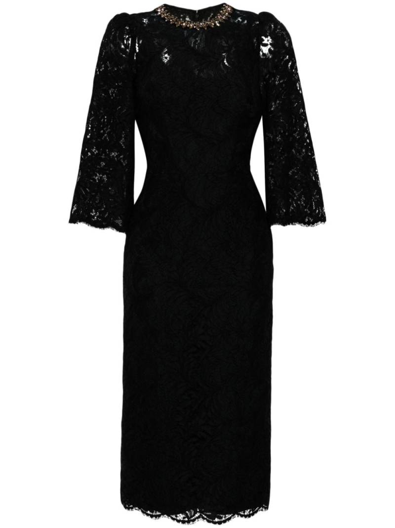 Jenny Packham Aria lace midi dress - Black von Jenny Packham