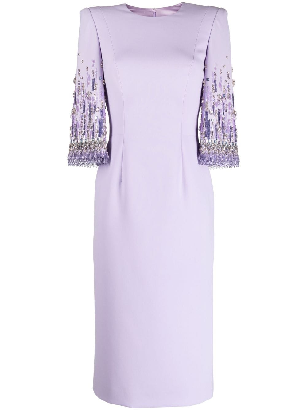 Jenny Packham Bergman embellished midi dress - Purple