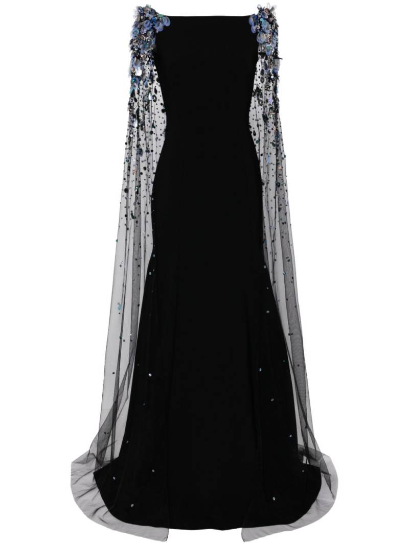 Jenny Packham Bittersweet beaded cape gown - Black von Jenny Packham