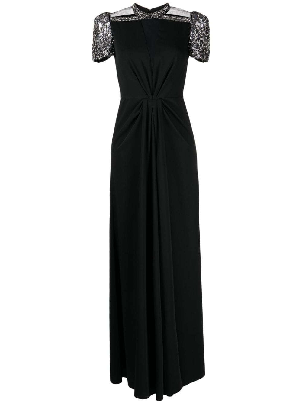 Jenny Packham Daphne crystal-embellished A-line dress - Black von Jenny Packham