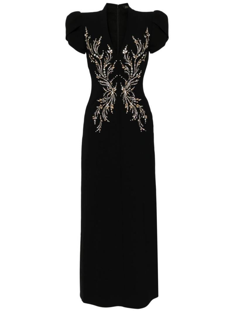 Jenny Packham Firefly crystal-embellished maxi dress - Black von Jenny Packham