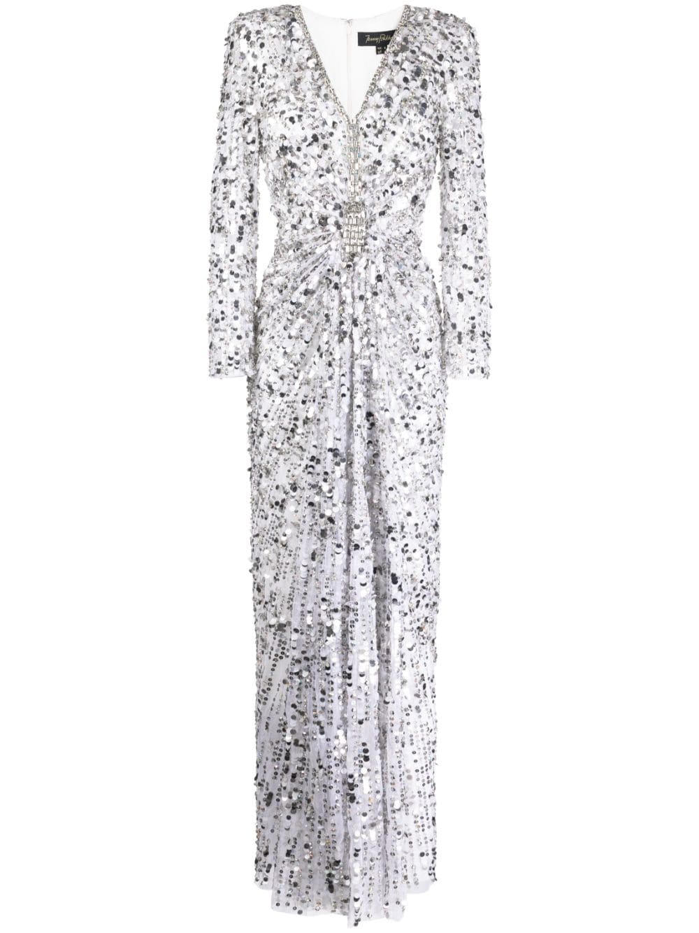 Jenny Packham Gazelle sequin-embellished gown - Silver von Jenny Packham