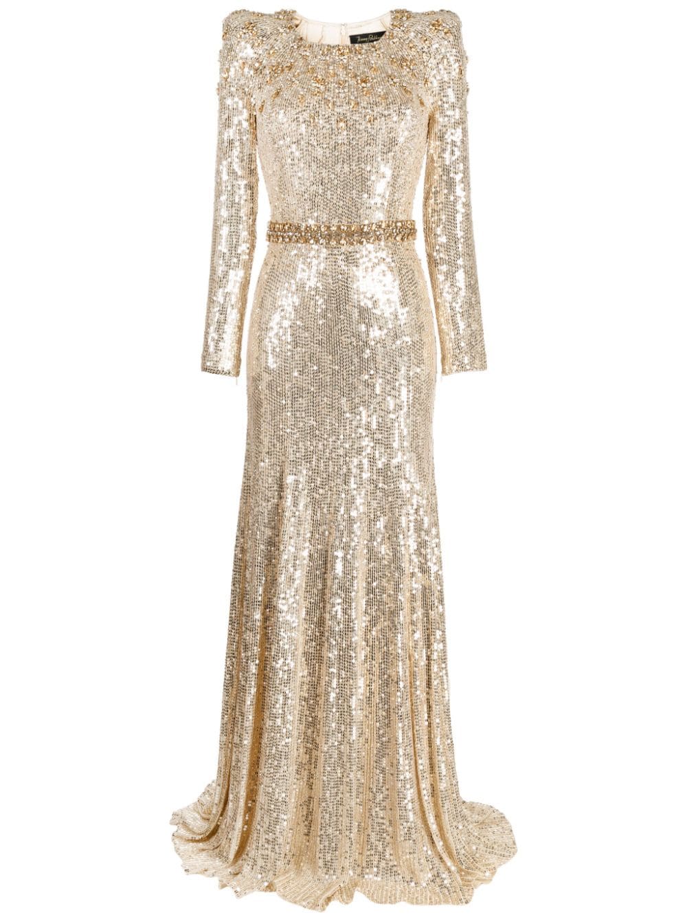 Jenny Packham Georgia sequin-embellished gown - Neutrals von Jenny Packham