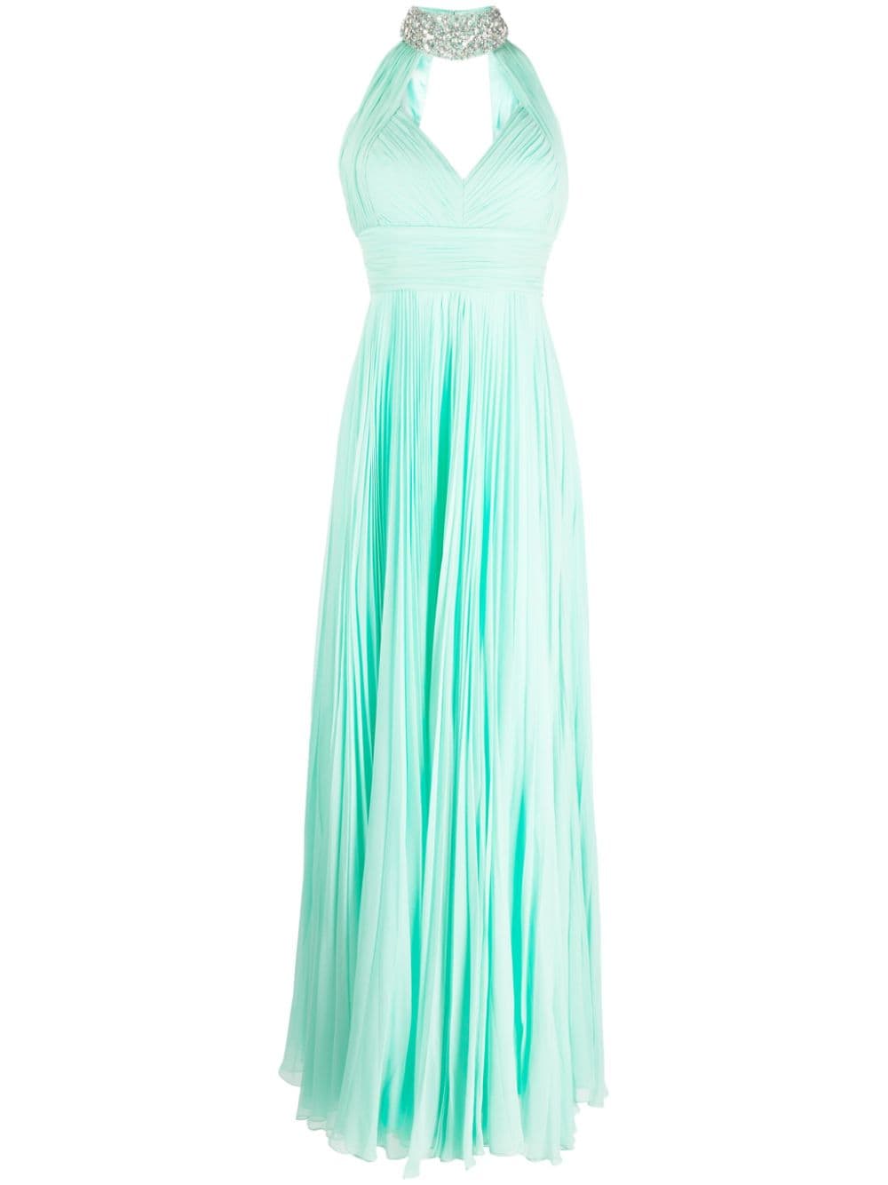 Jenny Packham Hali halterneck silk gown - Green von Jenny Packham