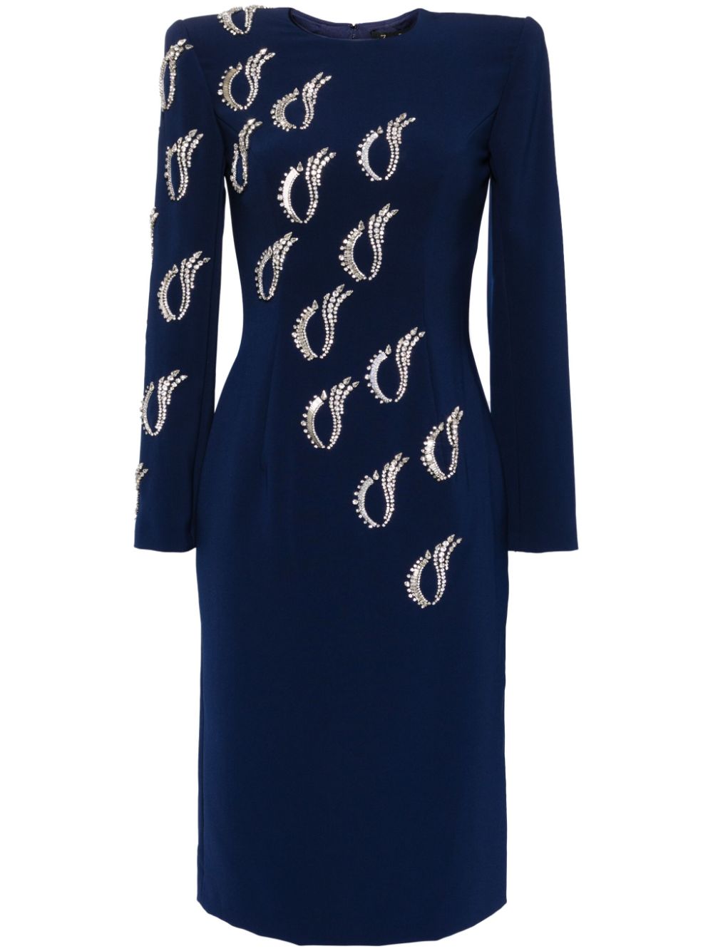 Jenny Packham Jealous crystal-embellished midi dress - Blue von Jenny Packham