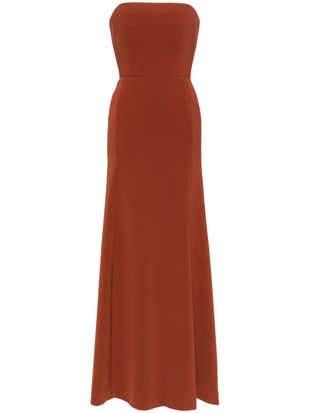 Jenny Packham Joelyn strapless crepe gown - Brown von Jenny Packham