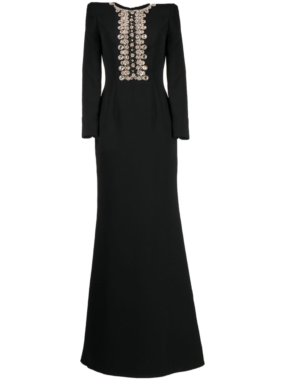 Jenny Packham Juno crystal-embellished gown - Black von Jenny Packham