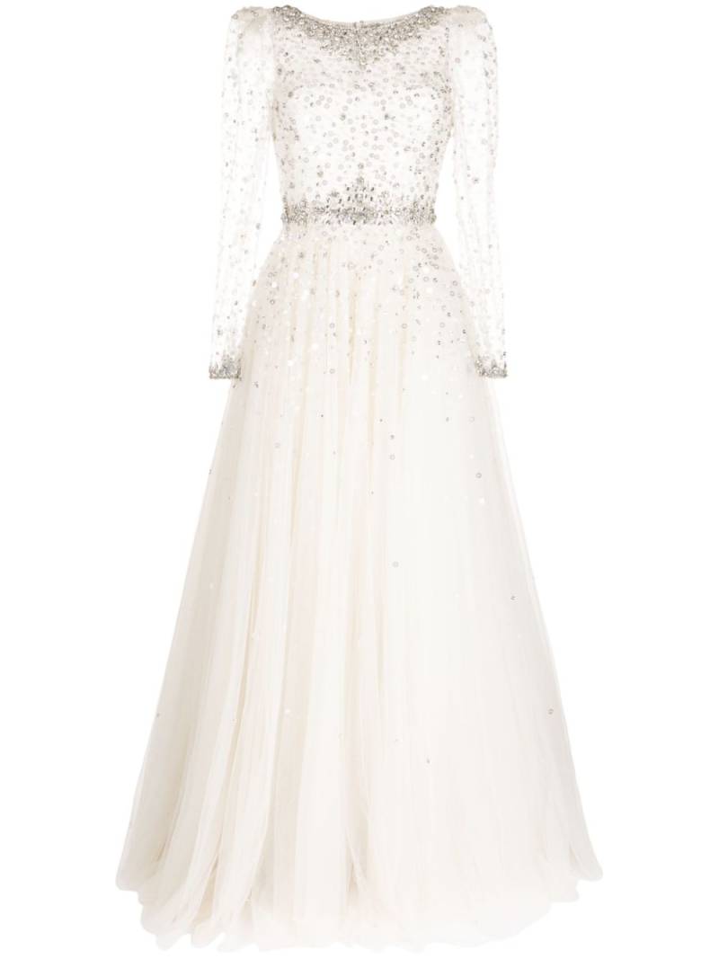 Jenny Packham Kuda crystal-embellished gown - White von Jenny Packham