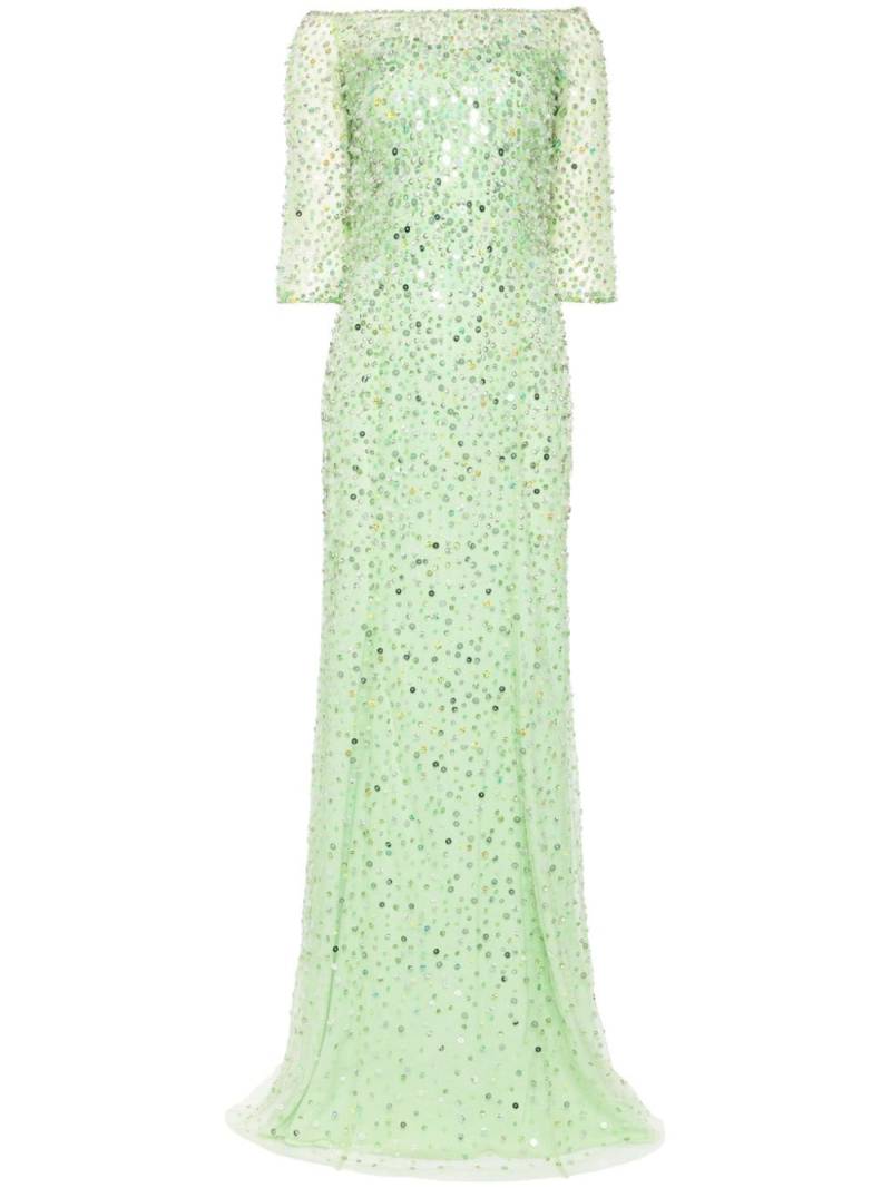 Jenny Packham Lantana sequin-embellished gown - Green von Jenny Packham