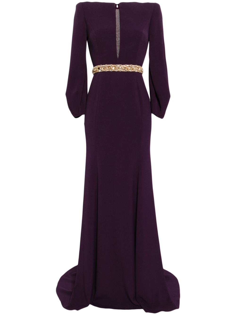 Jenny Packham Layla crystal-embellished crepe gown - Purple von Jenny Packham