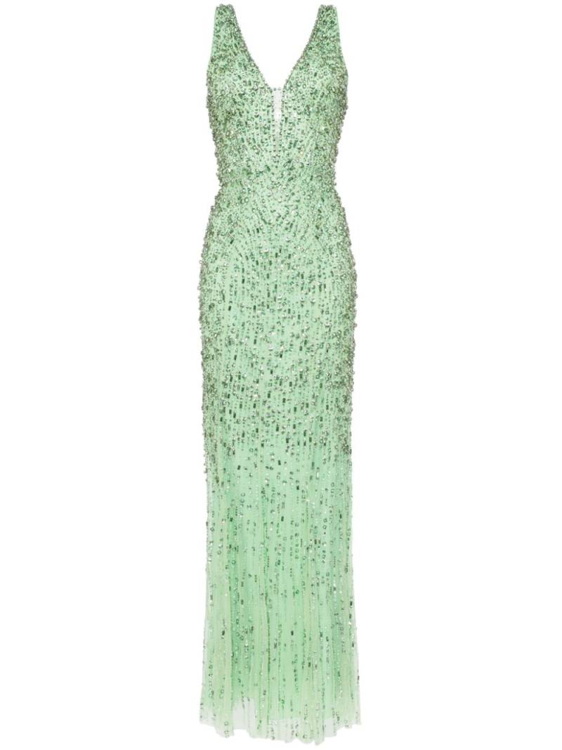 Jenny Packham Libra crystal-embellished gown - Green von Jenny Packham