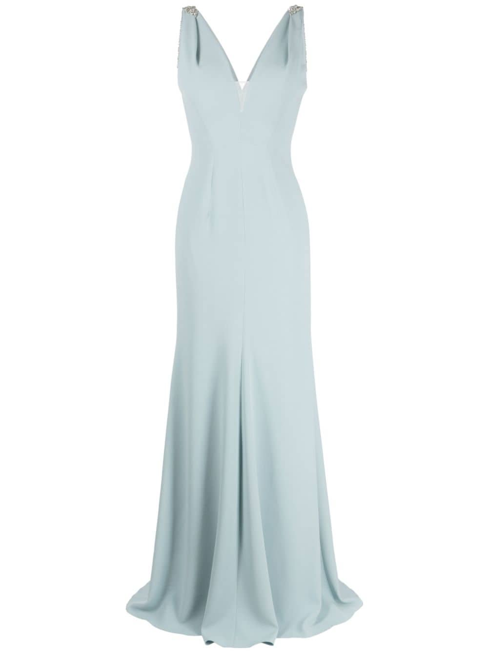 Jenny Packham Lola crystal-embellished straps maxi dress - Blue von Jenny Packham