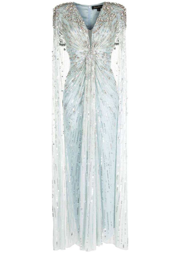 Jenny Packham Lotus Lady sequin-embellished gown - Blue von Jenny Packham