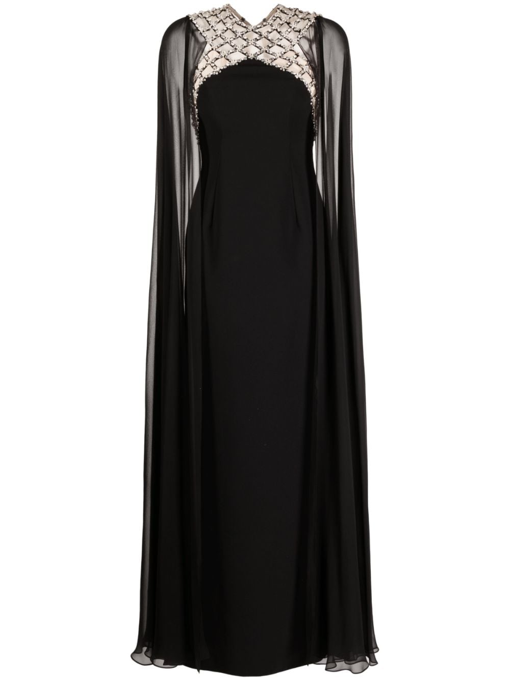 Jenny Packham Natalie crystal-embellished gown - Black von Jenny Packham