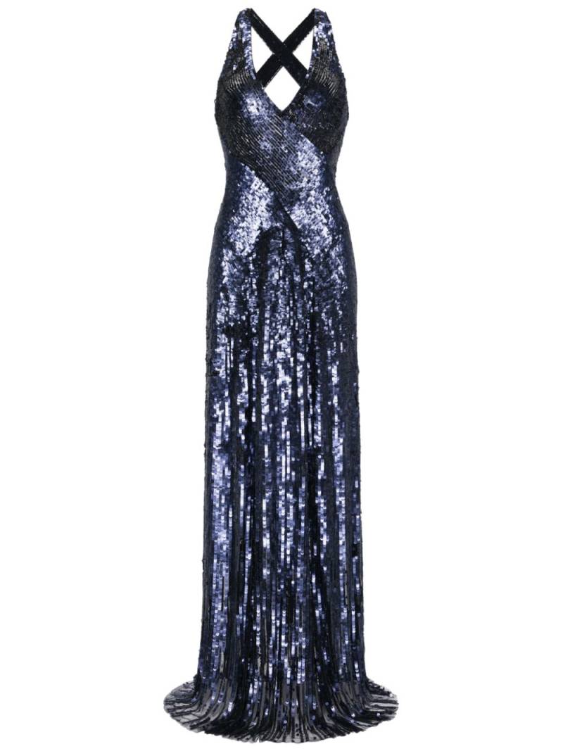 Jenny Packham Night Fever sequin-embellished gown - Purple von Jenny Packham