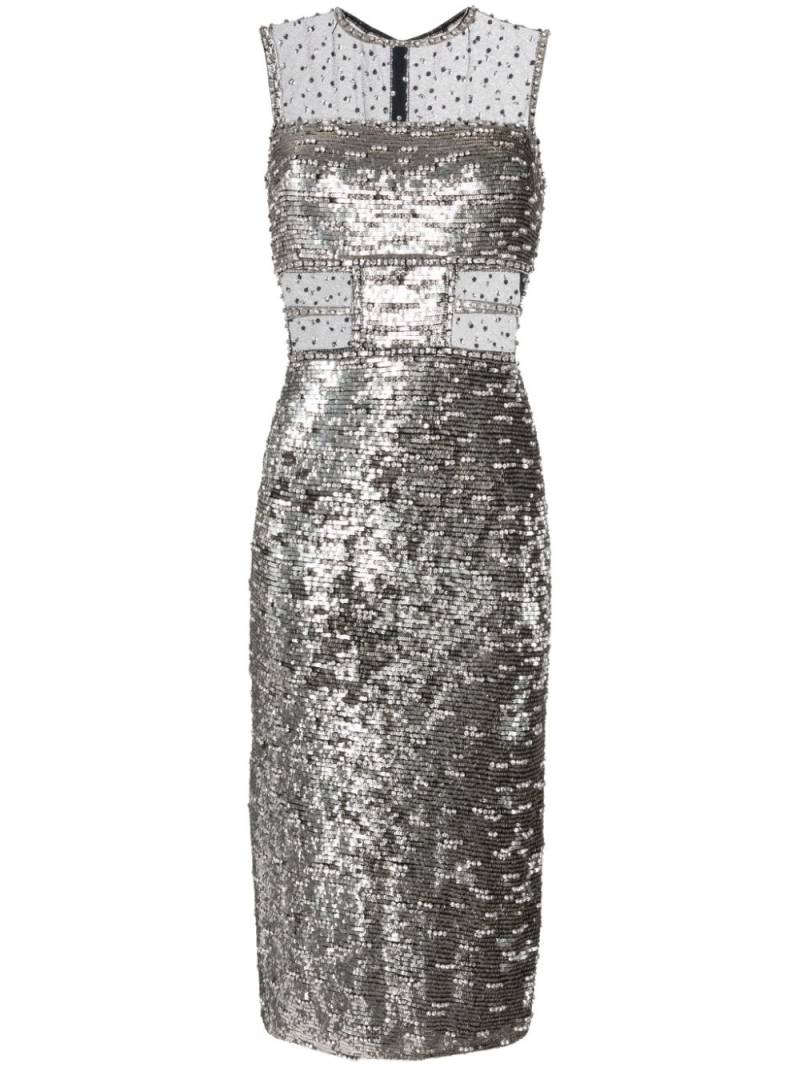 Jenny Packham Nixie sequin-embellished midi dress - Black von Jenny Packham