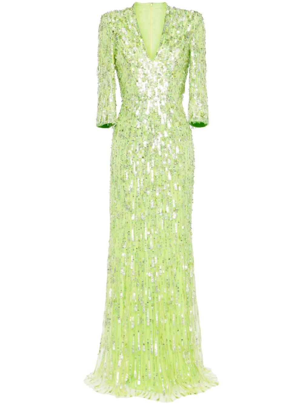 Jenny Packham Oscar sequin-embellished gown - Green von Jenny Packham