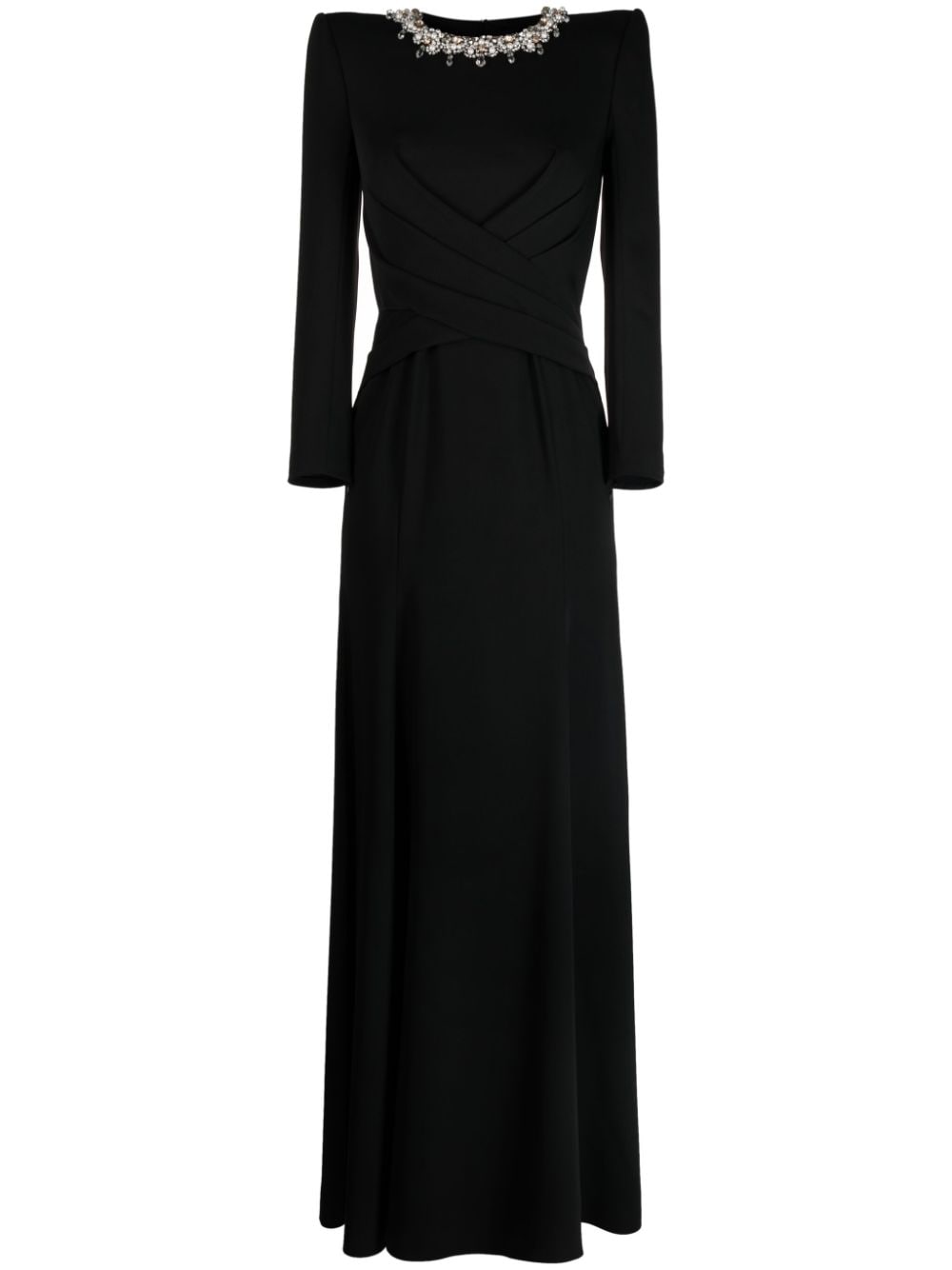 Jenny Packham Plaza crystal-embellished gown - Black von Jenny Packham