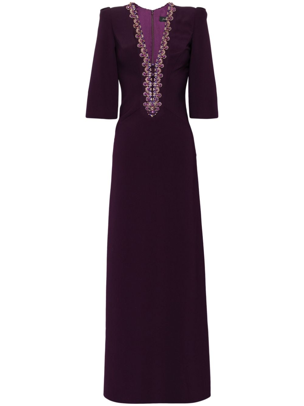 Jenny Packham Rive Gauche crystal-embellished gown - Purple von Jenny Packham