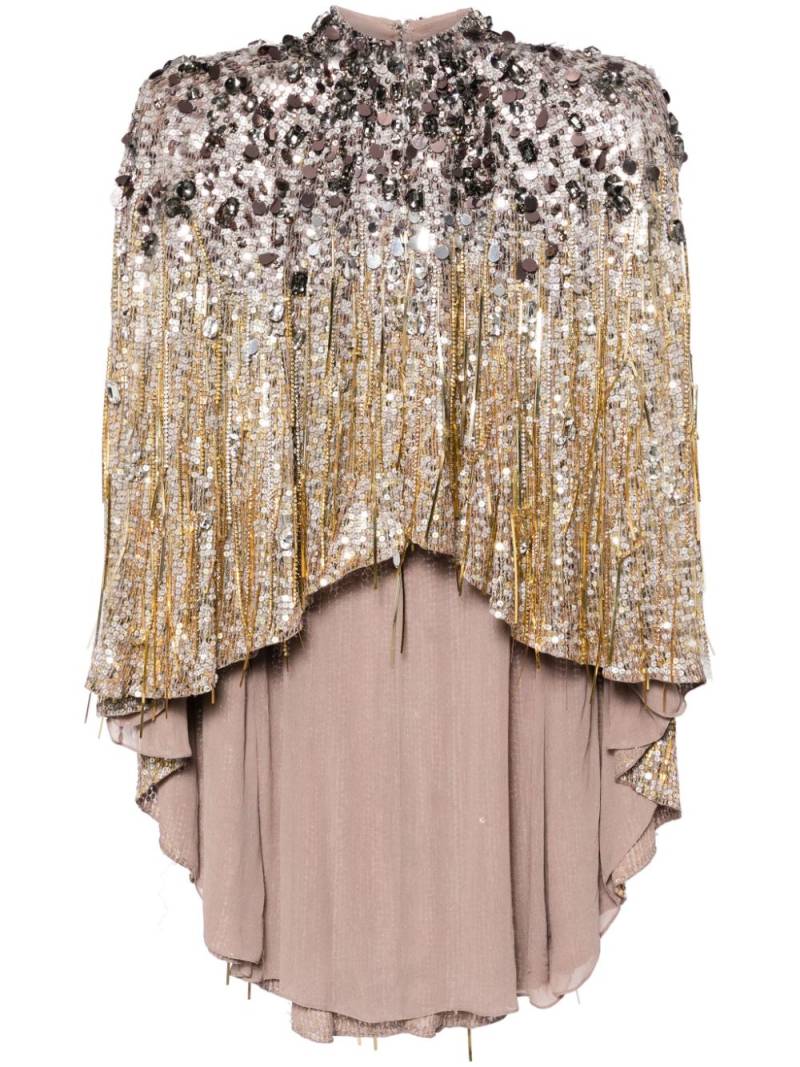 Jenny Packham Rose sequin-embellished cape - Gold von Jenny Packham