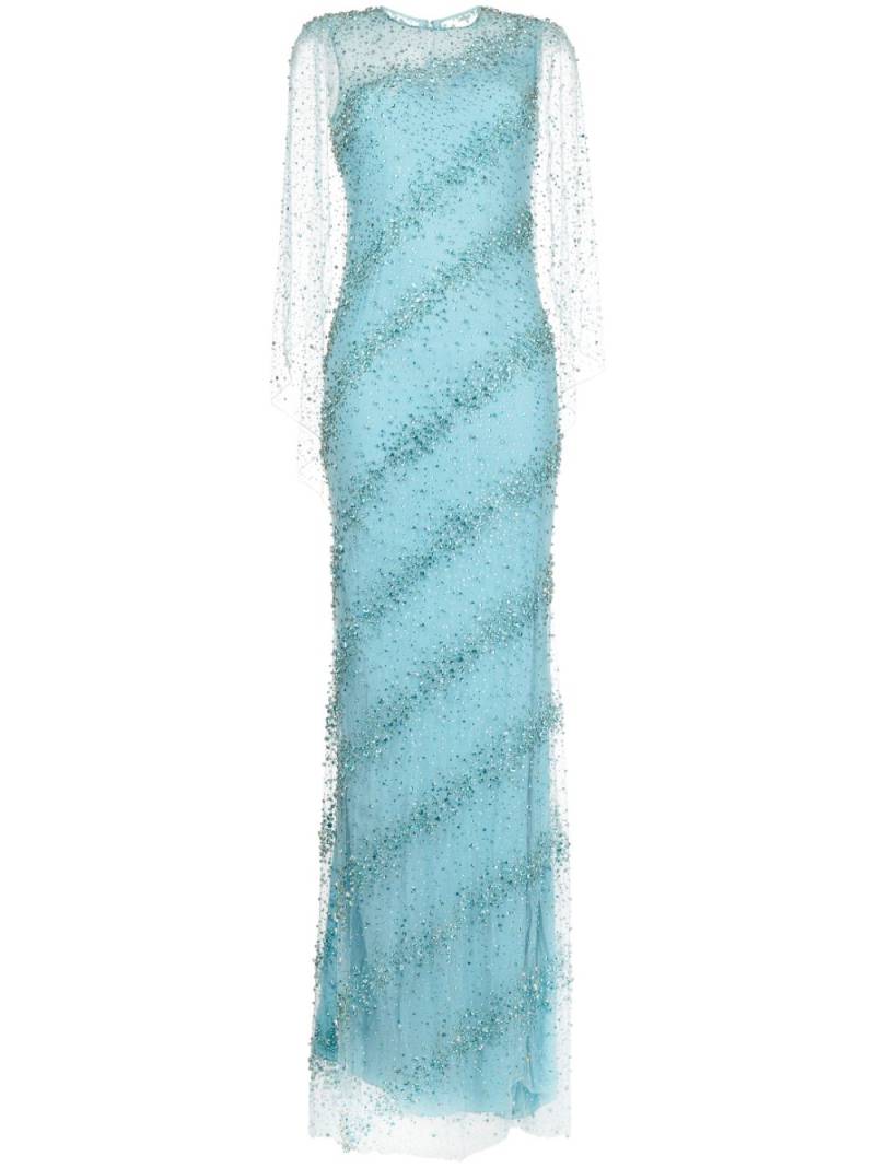 Jenny Packham Roya bead-embellishment silk gown - Blue von Jenny Packham