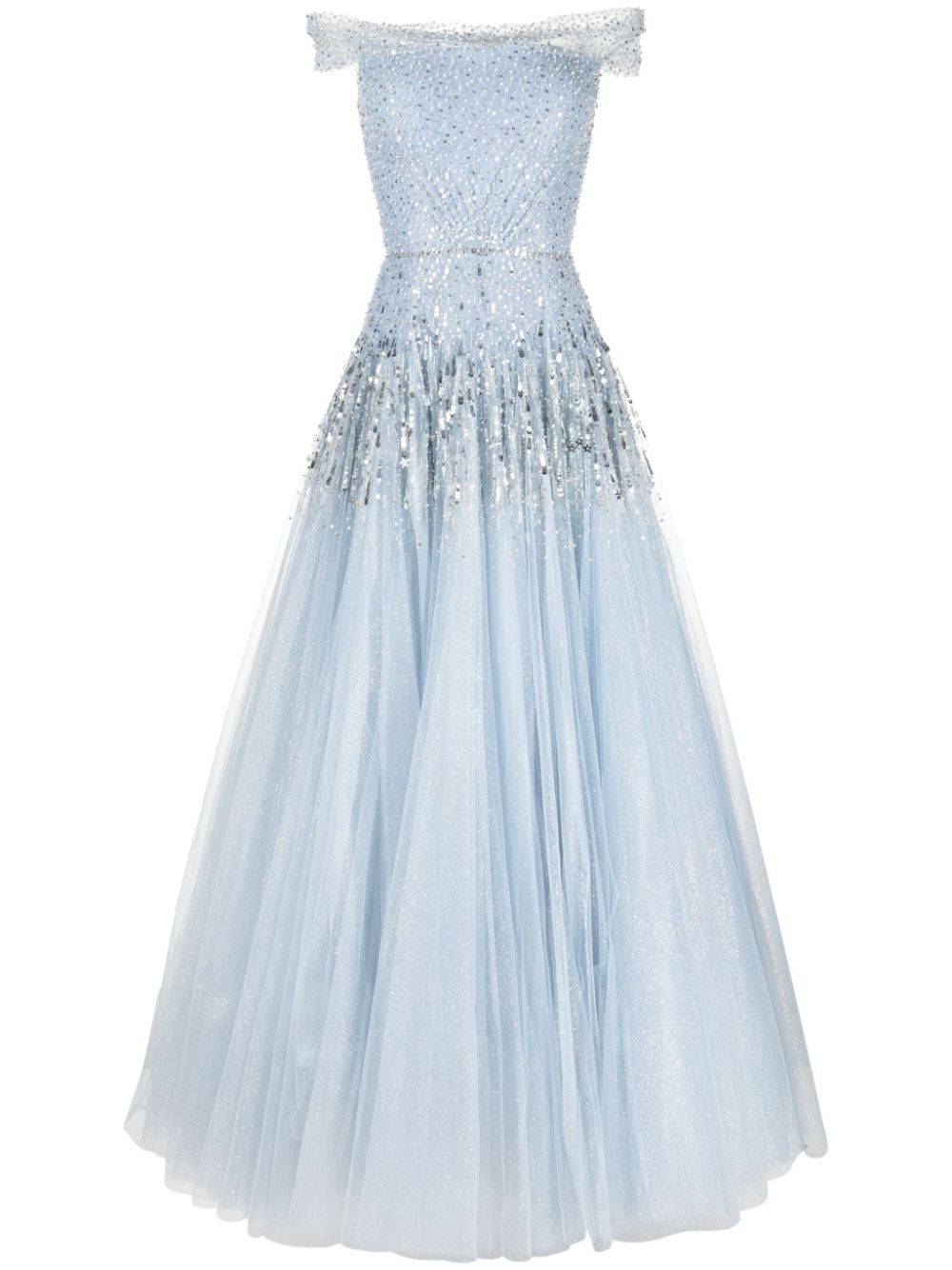 Jenny Packham Sirena sequin-embellished gown - Blue von Jenny Packham