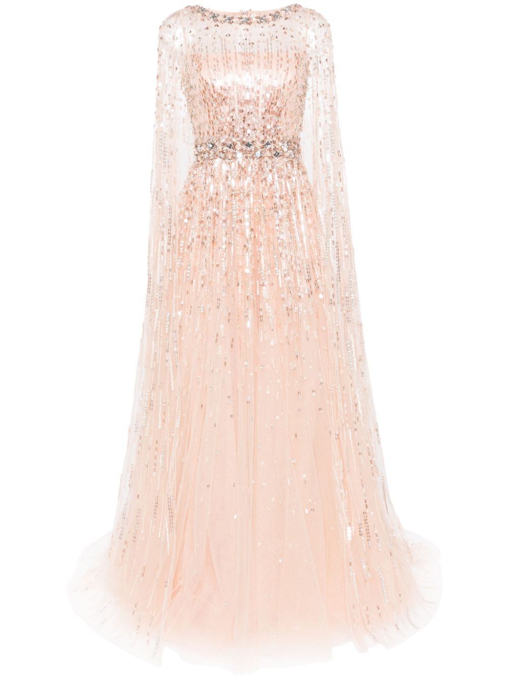 Jenny Packham Starling sequin-embellished cape gown - Orange von Jenny Packham