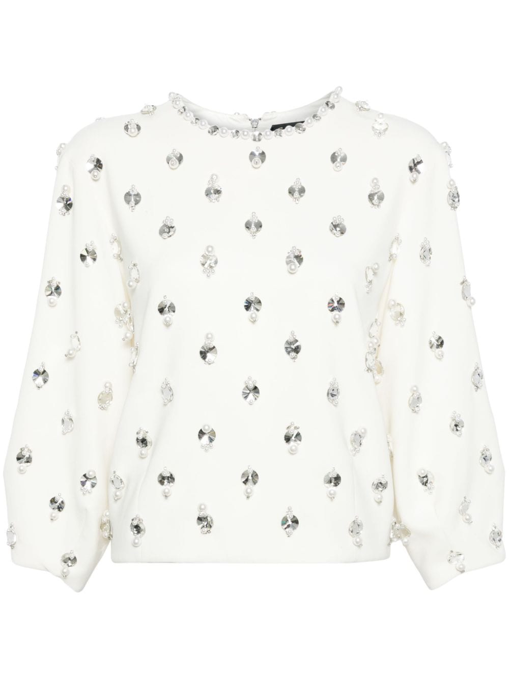 Jenny Packham Sweet Emotion crepe blouse - White von Jenny Packham